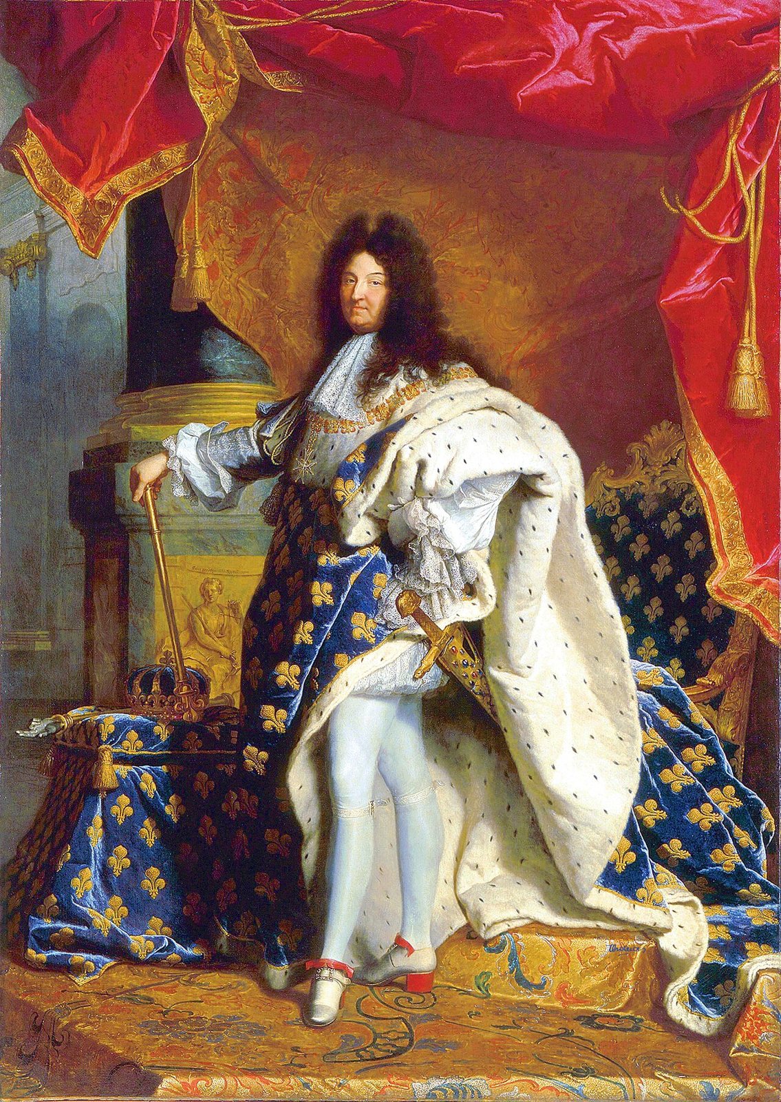 Painting: Hyacinthe Rigaud's 1701 portrait of Louis XIV in coronation robes