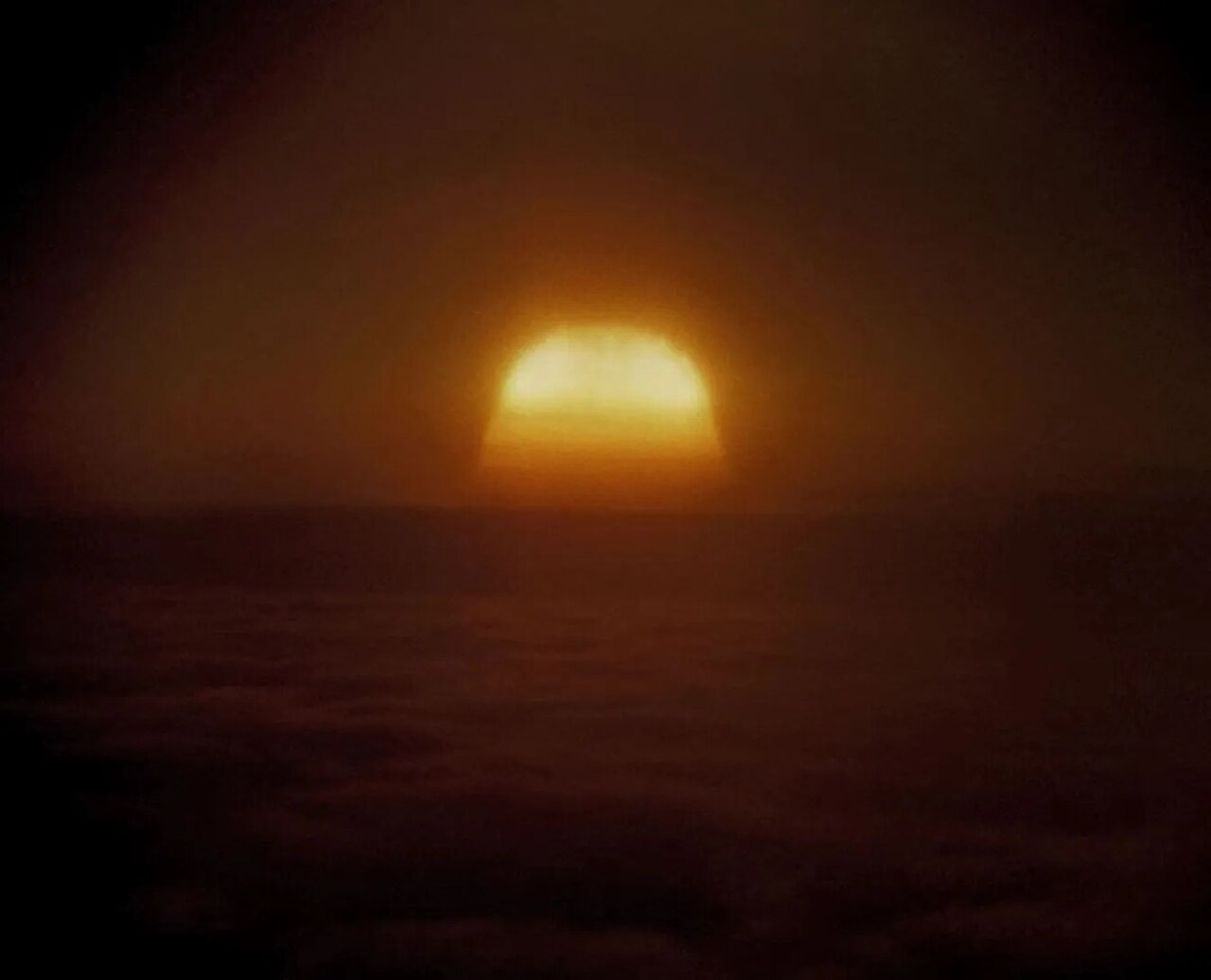 Photograph of the Tsar Bomba fireball over Novaya Zemlya on 30 October 1961