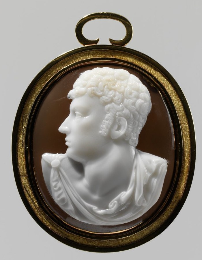 Shell cameo portrait of Lord Byron in profile, made around 1820. The Metropolitan Museum of Art, CC0
